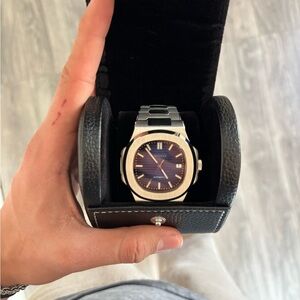 Seiko nautilus modded watch + leather case